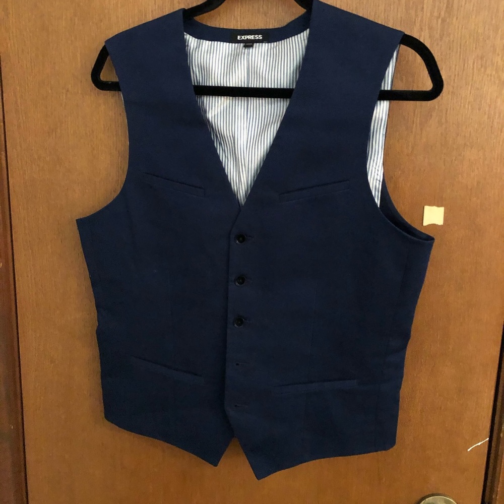 Express for men blue suit vest